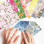 Origami 6x6 Paper Kit 150 Sheets 150 Vivid Colors Double Sided Same Printed Traditional Patterns Square for Arts Crafts Projects Japan Traditional Chiyo.Flower