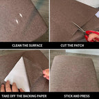 Fabric Repair Patches, 17X79 Inch Linen Repair Tape Self-Adhesive Fabric Patches Durable, DIY Large Linen Tape for Sofa, Couches, Furniture, Chair, Clothing （17X79 Inch, Brown）