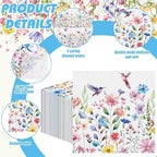 Fulmoon 200 Pieces Summer Floral Cocktail Napkins Disposable Flower Dessert Paper Napkins Bulk Wildflower Hummingbird Decoupage Beverage Towel for Summer Tea Party Dinner Table Decorative Supplies