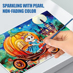 Mini Glitter Watercolor Paint Set, 20 Colors Shimmer Metallic Watercolour Painting Sets, Solid Pearl Water Color Paints for Kids, Adult, 1ml Trial Pack (Pumpkin Castle)