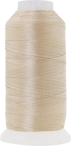 Mandala Crafts Cream Heavy Duty Thread - 1500 Yds Tex 70 for Sewing, Drapery, Jeans, Leather, Hair, Bonded Polyester, Outdoor, Marine, Upholstery