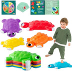 JOYIN Turtle Balance Stepping Stones, 6 Pcs Kids Turtle Jumping Stones Steps Stones Up to 265 Ibs, Toddler Obstacle Course Coordination Game Toys for Ages 3 Years and UP Indoor or Outdoor Play