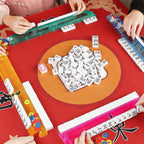 Mahjong Racks with Pushers,4 Colors Acrylic American Majiang Tile Racks,Imports Modern Mahjong Racks with Built-in Pushers- Set of 4