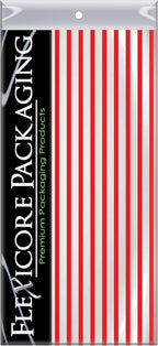 Flexicore Packaging Red Pin Stripe Print Gift Wrap Tissue Paper Size: 15 Inch X 20 Inch | Count: 100 Sheets | Color: Red Pin Stripe