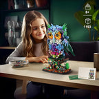 JOJO&Peach Floral Owl Toy Building Sets for Girls, MOC Flower & Animal Collectible Home Decor and Office Art, Mother's Day Birthday Gifts Toys for Women Adults and Teens Age 8 10 12 14+ (1193 Pieces)
