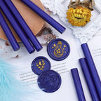 SWANGSA 20 Pieces Glue Gun Sealing Wax Sticks Starry Blue for Wax Seal Stamp, Great for Wedding Invitations, Cards, Envelopes, Wine Packages, Gift Wrapping (Starry Blue)