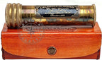 Gilbert & Sons Antique Brass Kaleidoscope Engraved Nautical Kids Gift with Leather Case Educational Gift Vintage Decor Collection