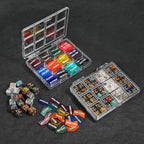 SIXPOINTS 108PCS 12mm MTG Counter Dice +1/+1 Tokens 6 Sided Dice & MTG Keyword Counters Tokens Set for Magic The Gathering, MTG, TCG, Card Games Accessories (4 Color Dices#F + MTG Keyword Counters)