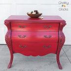 Chalky Chicks All-in-One Chalk Paint for Furniture or Cabinet - 16 Fl Oz - Matte Finish Firecracker (Red) for Metal, Wood Furniture Paint - No Sanding All-in-One for Home Decor & Crafts, USA Made