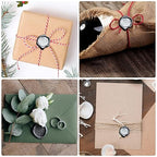 500 Pcs Octagon Sealing Wax Beads Black Wax Seal Beads with 4 Pcs Tea Candles and 1 Pcs Wax Melting Spoon for Crafts Letter Wine Greeting Cards Sealing
