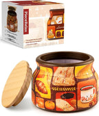 PieceRelax 3D Puzzle Jar 64 Plastic Pieces for Adults - Live Cozy - Wooden Lid Container for Kitchen Dining Study Living Room No Glue Requied Small [BC1021]