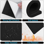 ToLanbbt 8 PCS Adhesive Foam Padding Sheets Closed Cell Neoprene Foam Sheet 1/4" Thick, 6" x 6" Self Stick Insulation Anti Vibration Pads Anti-Slip for Furniture, Cars, Speakers, DIY