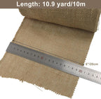 8" Wide Natural Burlap Fabric Roll - 10 Yards Jute Ribbon for Gift Wrapping, Wedding Decorations, Rustic Crafts, Wreaths & Home Decoration (20cm Wide)