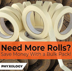 3/4 in Pro-Grade Masking Tape. Single Roll = 60 Yards of Multi-Use, Easy Tear Removable Tape. Great for Labeling, Painting, Packing and More. Adhesive Leaves No Residue!