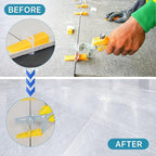 300 Pcs Reusable Leveling Wedges,Reusable Tile Leveling System Wedges for 1/8" Spacers,1/16" Spacers,1/32" Spacersand Tile Leveling System Kit,for Tile Leveler Installation(300yellow Reusable Wedges)