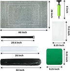 Portable Puzzle Mat Roll Up - with 9 Glue Sheets, Sorting Trays, Hand Pump, Inflatable Tube, and Storage Bag - Perfect for Kids and Adults (Gray, 1500pcs)