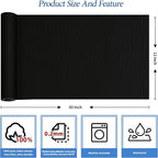 KING MOUNTAIN Canvas Iron on Patch,12"×60",Waterproof 100% Cotton Fabric Repair Patch,Used for Various Sofa,Tent,Clothes,Seats,Suitcases (Black,Waterproof)