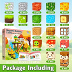 Magnetic Blocks,Magnet Building Blocks for Kids, STEM Sensory Travel Toys with Magnetic Cubes, Montessori Toddlers Educational Toys for Boys & Girls 4-8 5-7 8-12 Years Old Birthday Gifts