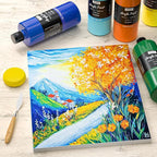 Nicpro 14 Colors Large Bulk Acrylic Paint Set (33.8 oz, 1000 ml) Non Toxic Art Painting Supplies for Kids Students Adults Artists, Rich Pigment for Multi Surface Canvas Fabric Craft Wood Leather Stone