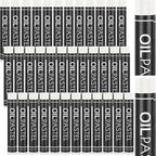 Geyoga 36 Pcs Soft Oil Pastels Bulk Artists Oil Crayons Single Color Creamy Pastels for Art Painting Drawing Blending for Back to School First Day of School Kids Students Artists(White)