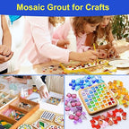 Mosaic Tile Grout, Mosaic Crystal Grout for Crafts, Essential for Handmade Grouting, DIY Projects Accessories Transparent Crystal Sanded, Mosaics Crystal Sealant for All Tiles (Translucent, 7oz)
