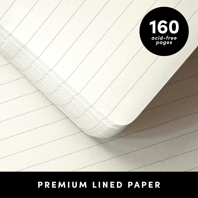 PAPERAGE Lined Spiral Journal Notebook, (Blush), 3 Pack, 160 Pages, Medium 5.5 inches x 8 inches - 100 GSM Thick Paper, Hardcover, Double-Wire Spiral Journal & Notebook