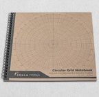 KOALA TOOLS - Circular Grid Sketchbook with Polar Coordinate Graph Paper, Polar Grid for Circular Designs, Mandala, and Geometric Patterns, 8.5 x 8.5 inches, 60 pages - Pack of 1