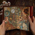 Vintage Floral Scrapbook Paper Set, 180 PCS Retro Craft Paper Kit with Glue Tape for Journaling, Scrapbooking, DIY Crafts, and Art Supplies