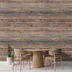 wall26 Wall Sticker/Wall Mural Horizontal Brown Vintage and Retro Wood Textured, Not Peel and Stick, Non-Woven Wallpaper Decorative for Bedroom, Living Room, Office - 120x144 inches