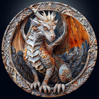 masseruon Round Puzzles for Adults 1000 Pieces-Dragon Puzzle-26.6x26.6in Jigsaw Puzzles with HD Matte Finish-Hard Impossible Difficult for Adult-Challenging Gift for Puzzle Lovers Home Decor