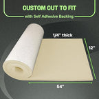 XCEL Marine Foam Roll with Self Adhesive - Beige 54" x 12" x 1/4" Closed Cell Foam Rubber Water Resistant Padding Sheet - Home, Marine, Garage, Auto Insulation & Cosplay (Beige, 54" x 12" x 1/4")