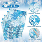 60 Pcs Winter Snowflake Cocktail Paper Napkins 6.5 x 6.5 Inches Disposable Paper Napkins Dessert Beverage Napkin for Decoupage Luncheon Napkin for Party Wedding Birthday Party