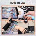 Jigsaw Puzzle Mat Roll Up - 1500 1000 500 Pieces Puzzel Matte, Black Roll-Up Puzzles Mats Felt Save Trays for Sorting Table Board Clear Sheets, Frame Keeper Storage Accessories for Adults