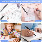 Gel Pens, 11pcs 0.5mm Gel Pens Cute Black Ink Fine Point Pens With Smooth Writing, Quick Dry Pens For Journaling,Teacher Work Desk Accessories Office School Supplies for Men Women Student