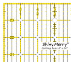 Quilting Ruler 6"x24",Non-Slip Clear Acrylic Sewing Ruler with Easy-to-Read Grid,Yellow & Black Grid Design,Perfect for Fabric,Patchwork,Cutting & Sewing Crafts,Durable Tool for Quilting