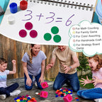 Coopay 2000 Pieces 10 Colors Plastic Poker Chips, 1 Inch Bingo Chips Bulk Learning Counters Disks Poker Card Game, Counting Markers for Math Practice, Game Tokens and Teaching Rewards, 25 mm
