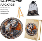 Wooden Puzzles for Adults, Cave Dragon Wood Puzzle, Wood Adult Puzzle, Wooden Puzzle for Family Game and Birthday Gifts for Women Men (L-13.4 * 13.4in 300pcs)