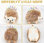 2 Hedgehog Sewing Pincushion with 200 Pieces Sewing Pins Set for Sewing DIY Projects Jewelry Decor Dressmaker