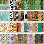 Square Origami Paper 6x6 Double Sided 50 Sheets 50 Colors 70GSM Origami Kit Japanese Chiyo Easy Fold Arts Crafts DIY Handwork Beginner Animal Fur