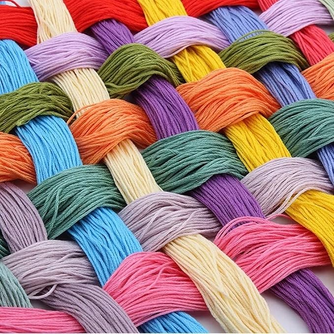 Disnesart Cross Stitch Stamped Full Embroidery Kits DIY 11CT Cotton Thread Printed DIY Needlepoint Kits Craft Needlework Set Cross-Stitch Stamped Sets-Colorful Elephant 16x20 inch