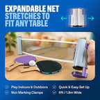 PRO SPIN All-in-One Ping Pong Set - Retractable Ping Pong Net for Any Table (72"), Ping Pong Paddles and Balls, Storage Case - Portable Table Tennis Family Games, Gifts for Boys & Girls