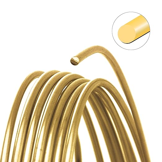 The Beadsmith Wire Elements Craft Wire – Tarnish Resistant, Soft Temper, Round, Gold Color – 1mm, 18 Gauge, 4 Yard Spool – Jewelry Making, Wire Wrapping, Floral, & Other DIY Crafts
