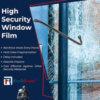 UV 99% VLT 35% Security and Safety 4 Mil Color Window Film Shatterproof Anti Shatter Tempered Glass Film for Home and Office Windows (VLT 35%, 36 in x 10 FT)