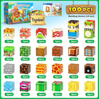 100PCS Magnetic Blocks Magnetic Building Blocks Sensory Toys for Kids Ages 3-5 6-8 8-12 Kids Game Toys for 3+ Year Old Boys & Girls, 3 4 5 6 7 8 9 10 Year Old Boy Birthday