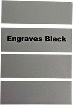 Blank Metal Plates for Laser Engraving - 4 Pack | Aluminum Sheets 0.020" Thick | CO2, Diode, Fiber Laser Compatible | Multiple Sizes & Colors (Silver (engraves black), 1x2 inch)
