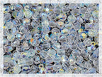 0.88oz (600+ pcs) Faceted Fire Polished Pressed Czech Glass Beads 3mm (0.12in), Crystal AB 00030-28701