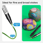 ARTISTRO 12 Metallic Markers, Medium Point Metallic Marker Pens for Wine Glasses, Rock Painting, Black Paper, Scrapbooking Crafts, Card Making, DIY Photo Album, Ceramic