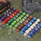 Coyeekn DND Dice Sets, 10 X 7 Sets (70 Pieces) Polyhedron Dice for Dungeons and Dragons RPG MTG D&D Tabletop Game with 1 Big Pouch D4 D8 D10 D12 D20