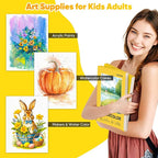 Watercolor Paper Pad, 11"x14" Water Color Paper, 140lb/300gsm Artist Painting Drawing Paper Book, Art Supplies for Adults, Watercolors, Watercolor Paint Set, Sketchbook, Journal, Yellow