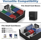Mlikero Card Deck Case, Trading Card Storage Box for Magnetic Cards Holder and Hard Plastic Cards Protectors, Leather Magnetic Closure Deck Box Fit for MTG, TCG